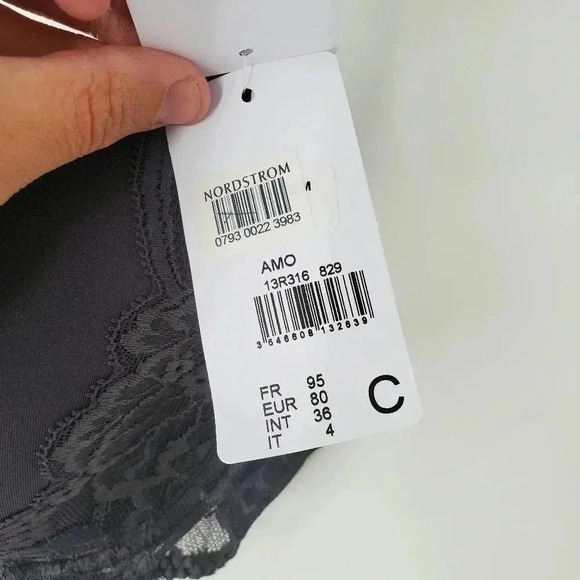 Simone Perele Amour 3D Plunge  Bra, Anthracite - Picture 5 of 9